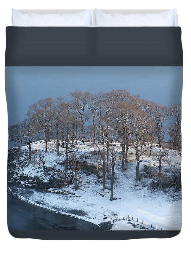 Photographer Duvet Cover featuring the photograph Lake District Peninsula by Perry Rodriguez
