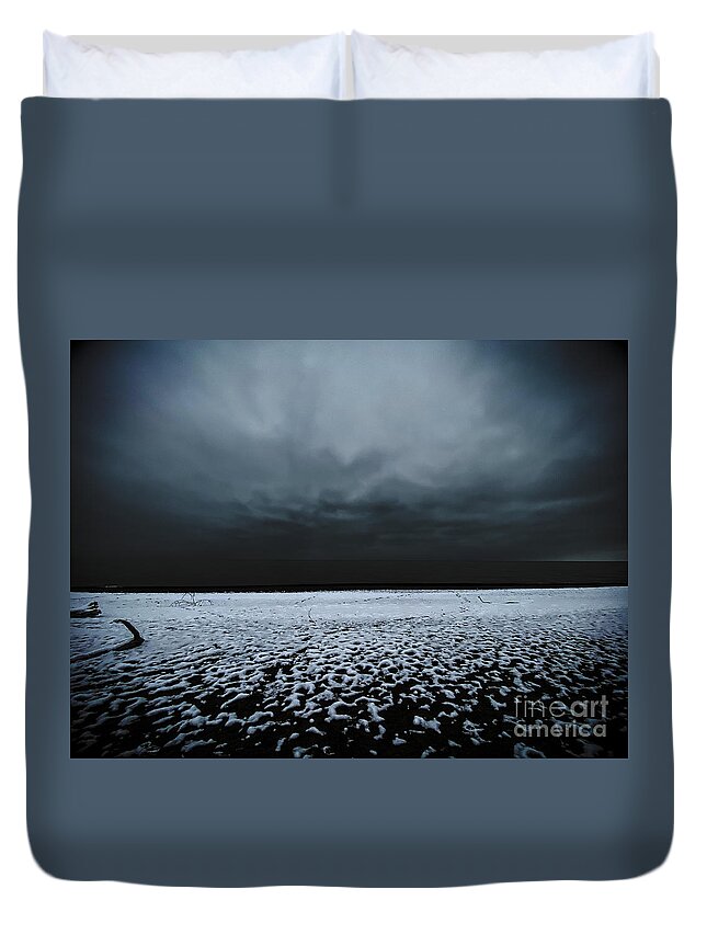 Lake Erie’s Planet Duvet Cover featuring the photograph Lake Erie Planet by Michael Krek
