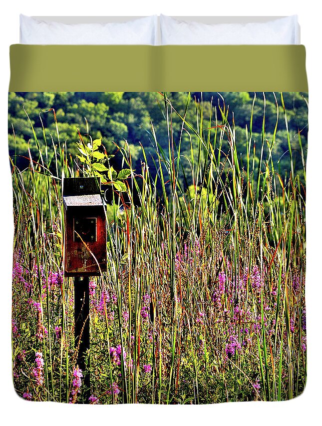 Lake Winona Duvet Cover featuring the photograph Lake Home by Susie Loechler