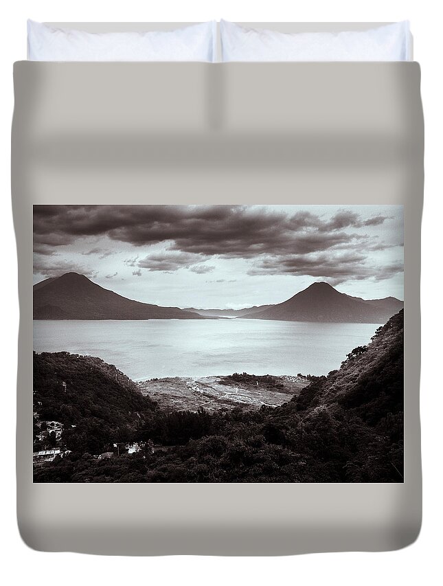 Guatemala Duvet Cover featuring the photograph Lake of Volcanoes by Mark Gomez