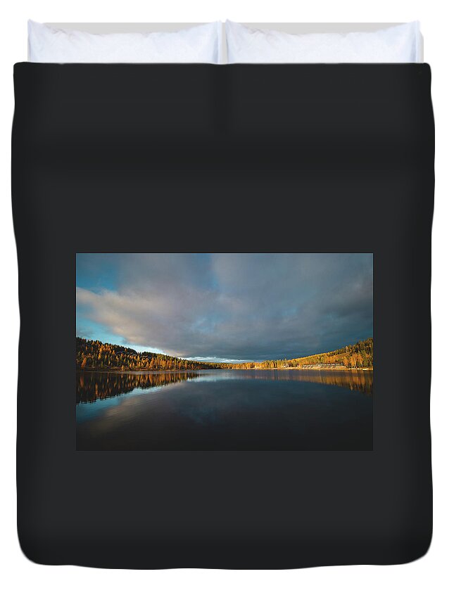 Relax Duvet Cover featuring the photograph Lake Syvajarvi, in Hyrynsalmi, Finland by Vaclav Sonnek