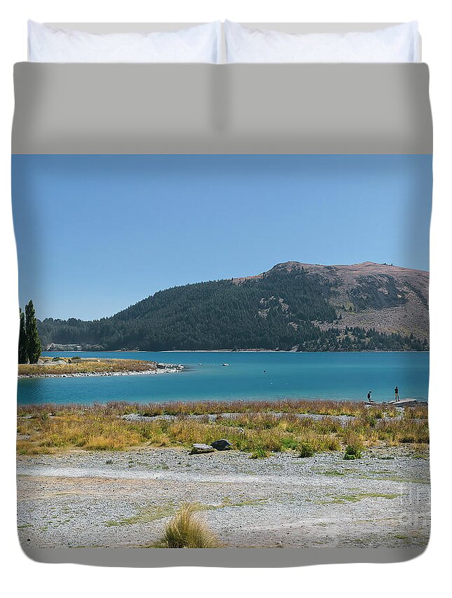 Lake Duvet Cover featuring the photograph Lake Tekapo, New Zealand 3 by Elaine Teague