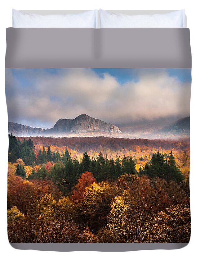 Balkan Mountains Duvet Cover featuring the photograph Land Of Illusion by Evgeni Dinev