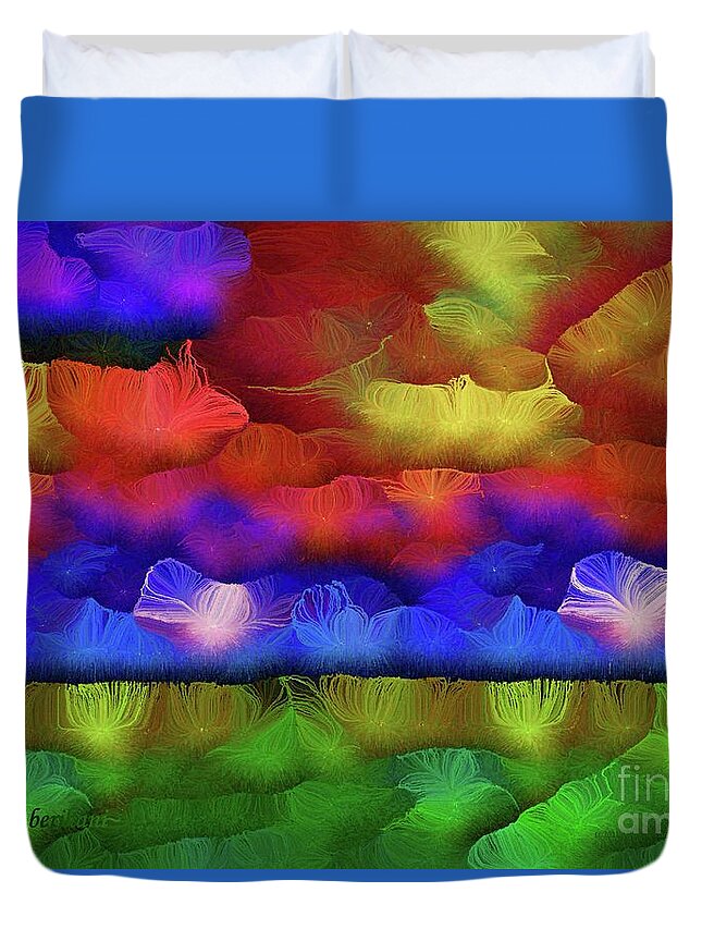 Dreams Duvet Cover featuring the digital art Landscape for a Dream Fulfilled by Aberjhani