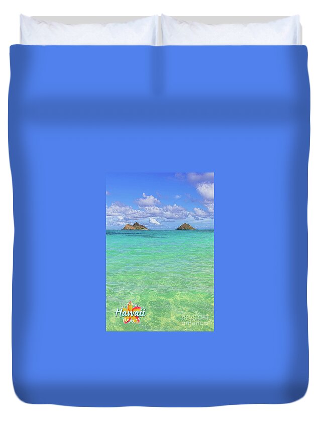Post Card Duvet Cover featuring the photograph Lanikai Beach Crystal Clear Water post Card by Aloha Art