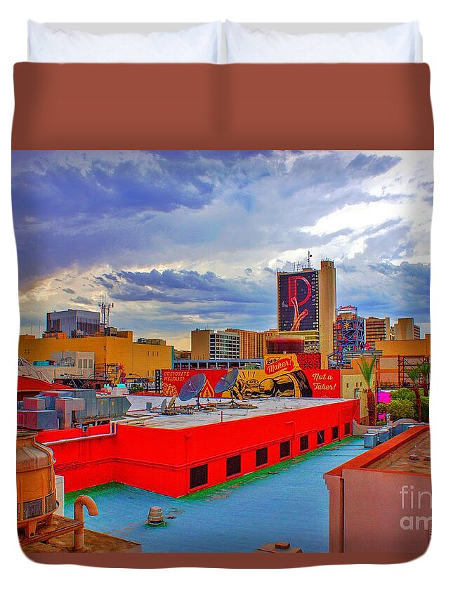  Duvet Cover featuring the photograph Las Vegas Daydream by Rodney Lee Williams