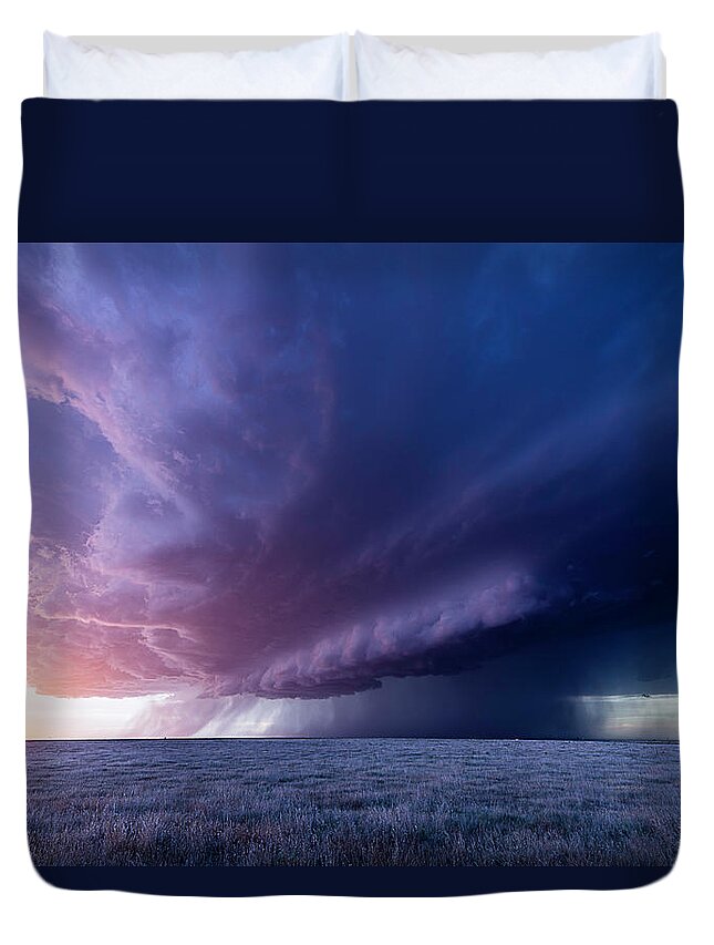 Sunset Duvet Cover featuring the photograph Last Radiation by Marcus Hustedde