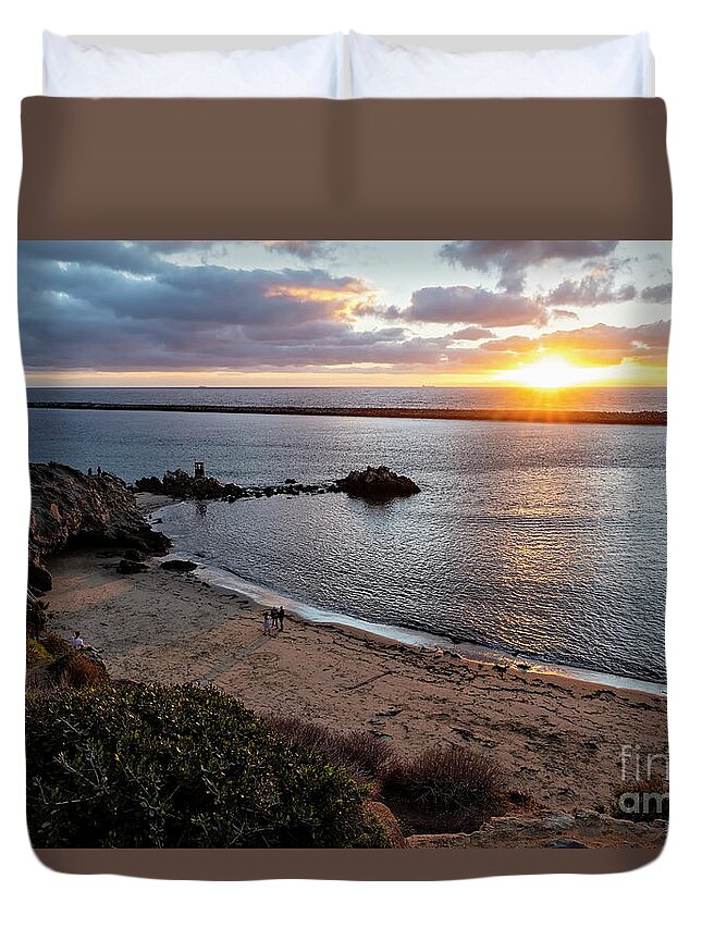 Last Duvet Cover featuring the photograph Last Sunset of 2021 by Eddie Yerkish