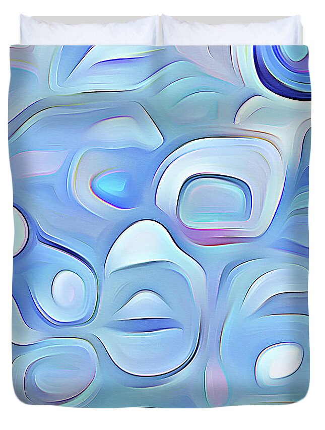 Jrob Abstract Duvet Cover featuring the digital art Late Afternoon Flurries by Jrob Abstract
