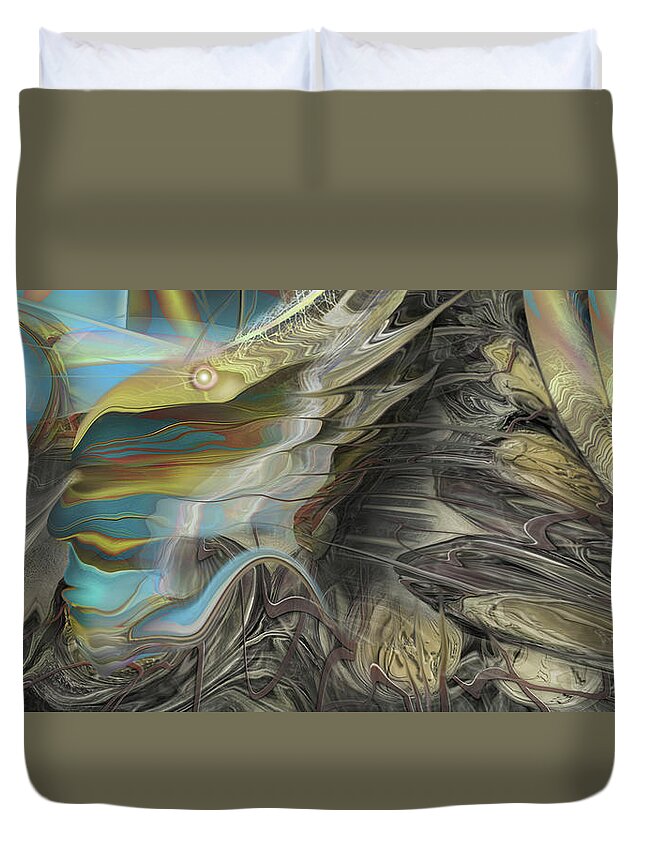 Mighty Sight Studio Duvet Cover featuring the digital art Laura Dante Meets the Herdsman by Steve Sperry