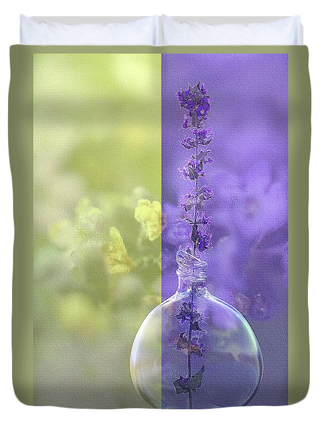 Lavender Duvet Cover featuring the photograph Lavender Blue Dilly Dilly by Rene Crystal