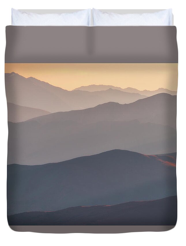 Light Duvet Cover featuring the photograph Layers and Light by Darren White