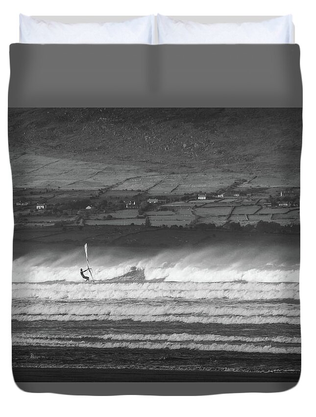 Cloghane Duvet Cover featuring the photograph Layers of Fermoyle by Mark Callanan