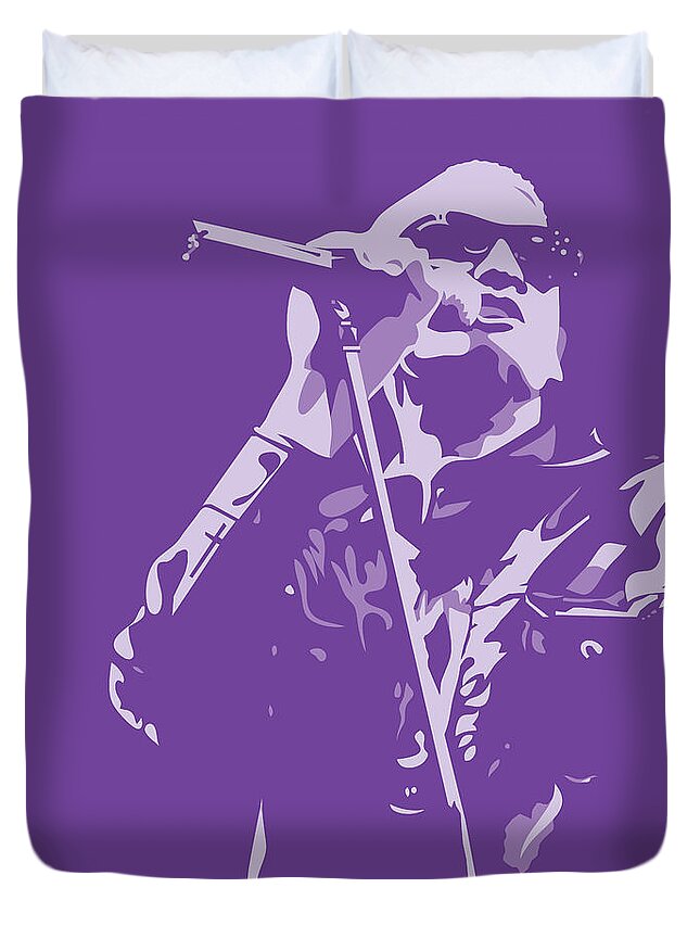 Layne Staley Duvet Cover featuring the digital art Layne Staley by Kevin Putman