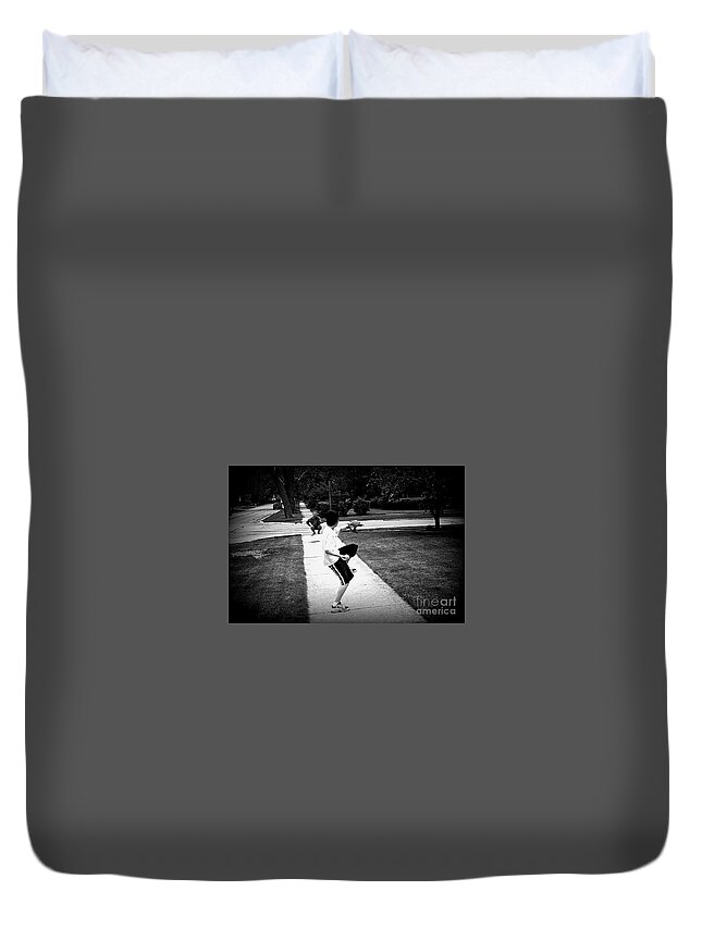 Documentary Duvet Cover featuring the photograph Lead By Example by Frank J Casella