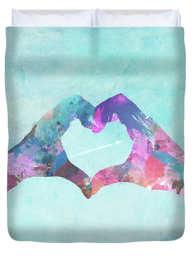 Love Duvet Cover featuring the digital art Leaving on a Jet Plane by Nikki Marie Smith
