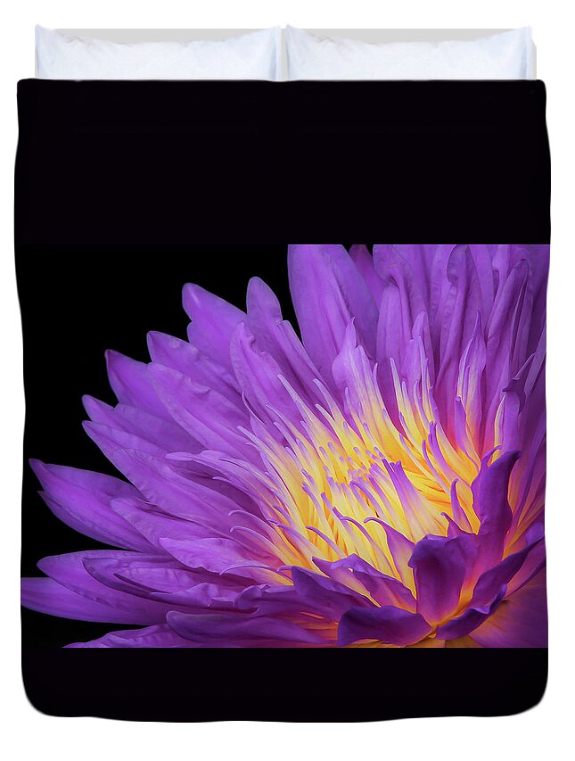 Water Lily Duvet Cover featuring the photograph Let there be Light by Sylvia Goldkranz