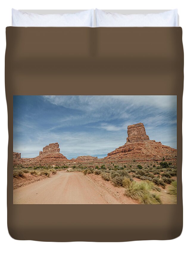 Desert Duvet Cover featuring the photograph Let's Take A Ride by Margaret Pitcher