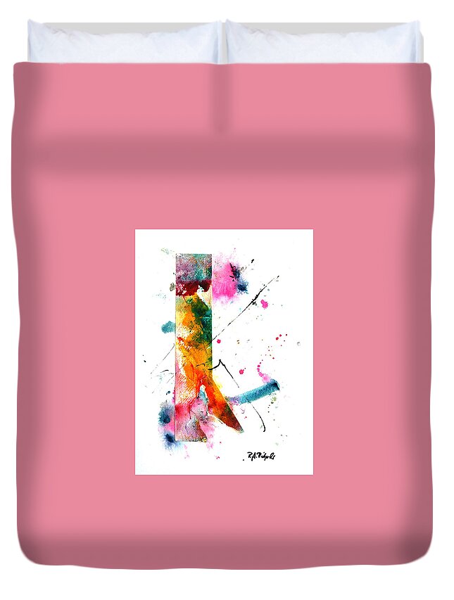 Mixed Media Duvet Cover featuring the mixed media Liberated by Dick Richards