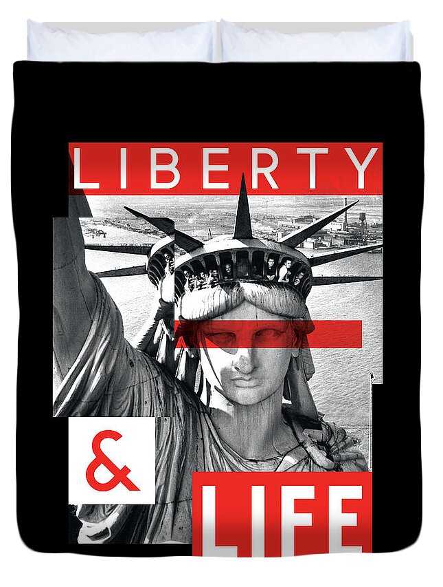 Statue Of Liberty Duvet Cover featuring the photograph Liberty and LIFE by LIFE Picture Collection