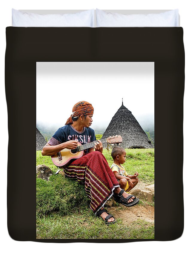 Wae Rebo Duvet Cover featuring the photograph Lullaby - Wae Rebo Village. Flores, Indonesia by Earth And Spirit