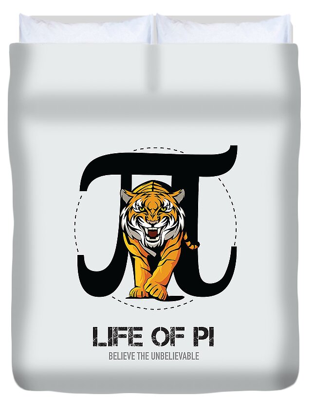 Movie Poster Duvet Cover featuring the digital art Life of Pi - Alternative Movie Poster by Movie Poster Boy
