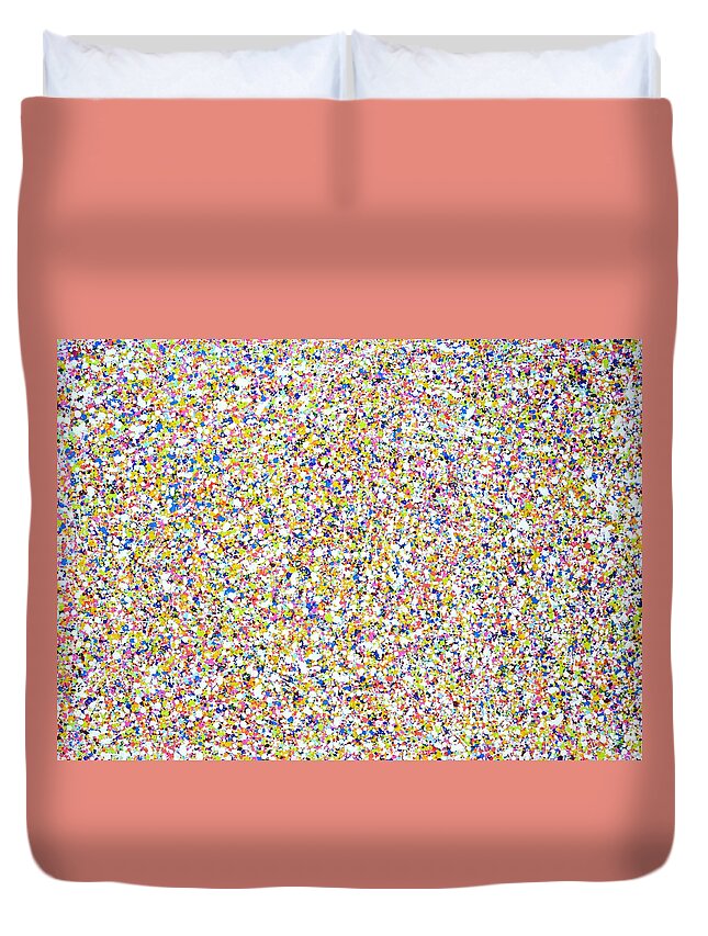 Expression Duvet Cover featuring the painting 	Light expression. by Iryna Kastsova