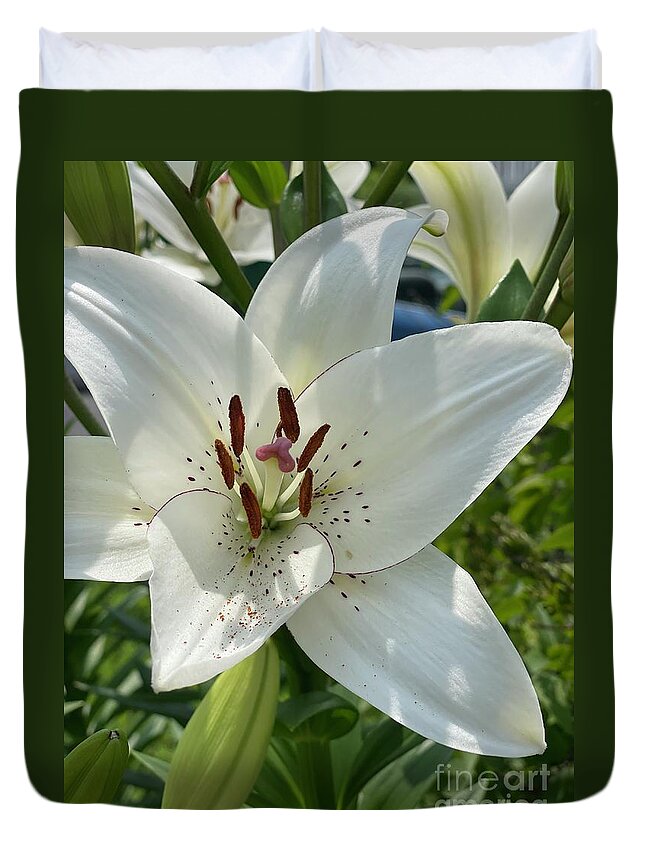 Lily Duvet Cover featuring the photograph Lily by Deena Withycombe