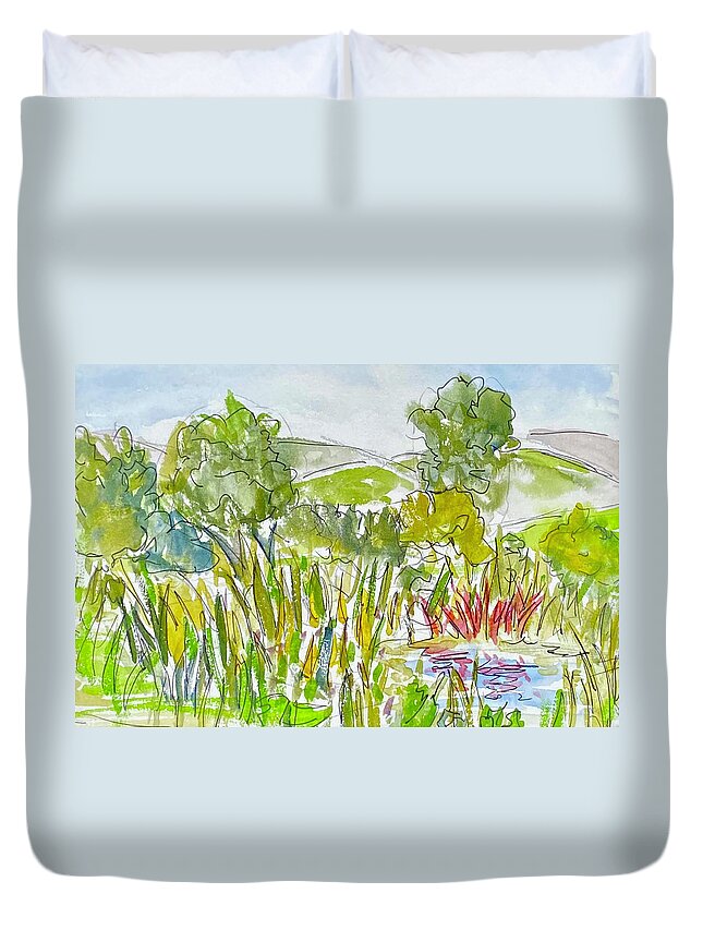  Duvet Cover featuring the painting Lily Pons 2 by John Macarthur