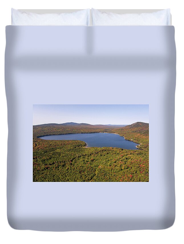 Vermont Photography Duvet Cover featuring the photograph Little Averill Lake by John Rowe