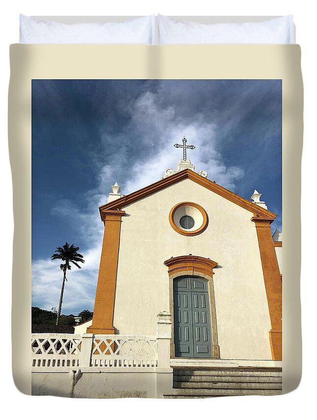 Rio De Janeiro Duvet Cover featuring the photograph Little Church in Brazil by Bettina X