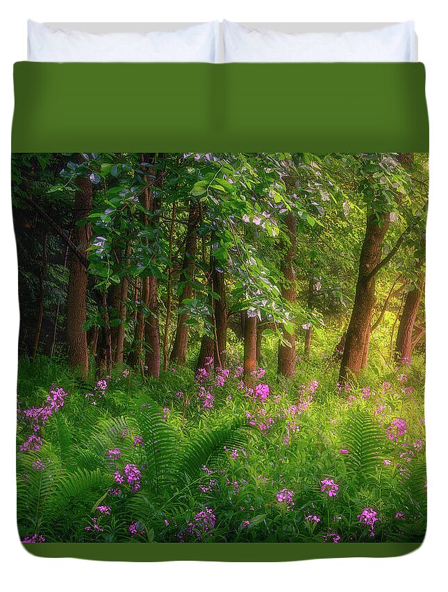 Summer Duvet Cover featuring the photograph Little Rough Morning by Henry w Liu