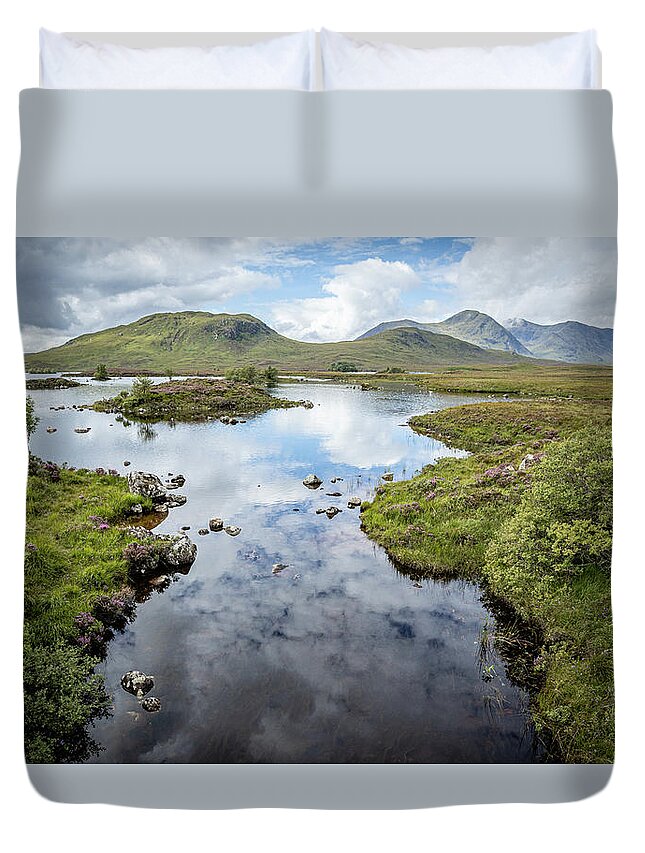Rannoch Duvet Cover featuring the photograph Lochan na h-Achlaise, Rannoch Moor by Nigel R Bell