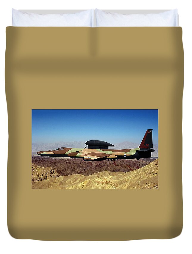 Lockheed Duvet Cover featuring the digital art Lockheed U-2I Mehrahghel by Custom Aviation Art