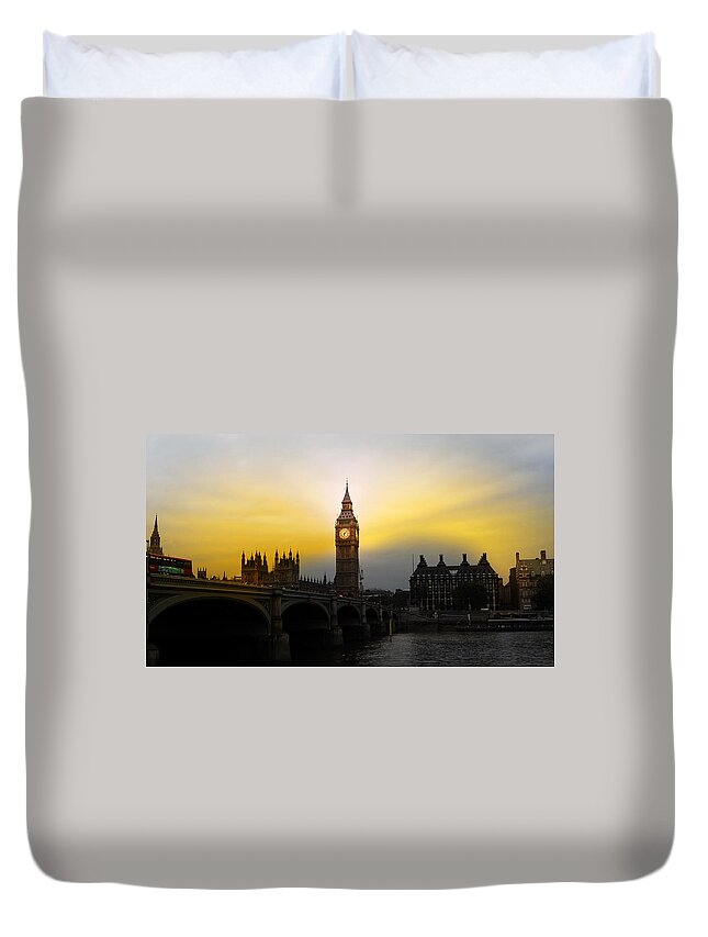 London Duvet Cover featuring the photograph London by Severija Kirilovaite