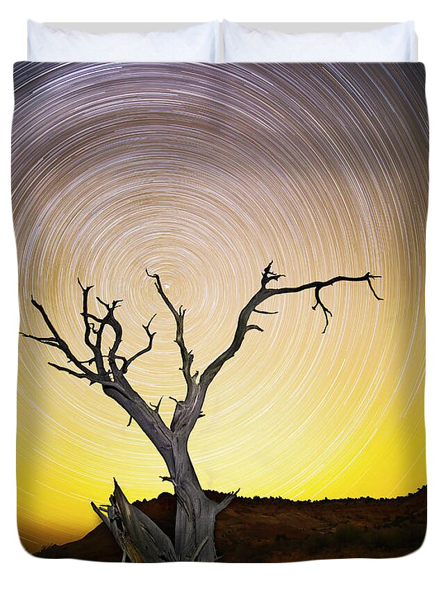 Amaizing Duvet Cover featuring the photograph Lone Tree by Edgars Erglis