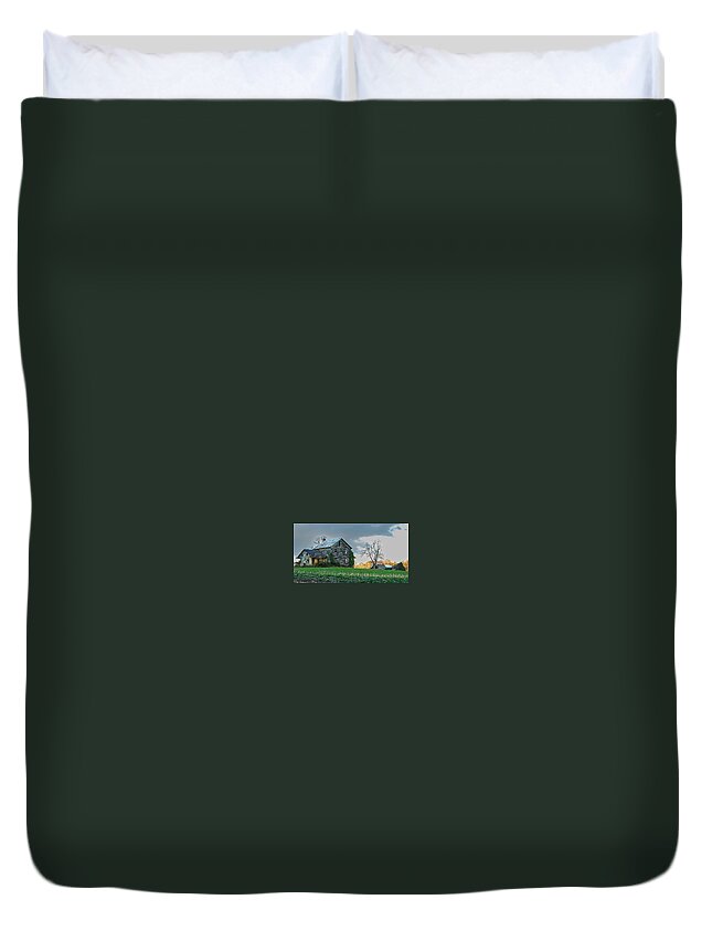 Architecture Duvet Cover featuring the photograph Long Forgotten by Brian Shoemaker