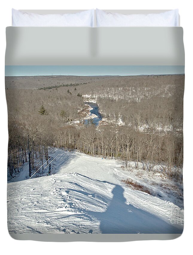 Jack Duvet Cover featuring the photograph Looking Down Rivershot by Adam Jewell
