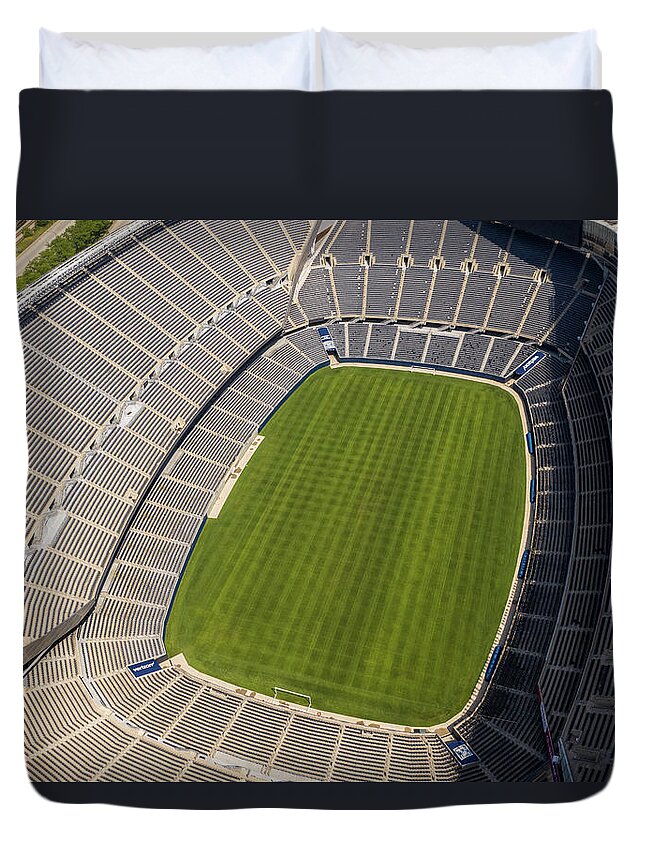 Chicago Duvet Cover featuring the photograph Looking into Soldier Field Chicago by John McGraw