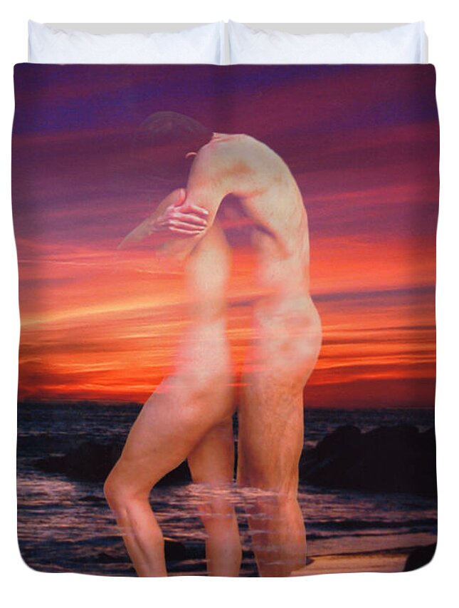 Nudes Duvet Cover featuring the photograph Lovers Dream by Kurt Van Wagner