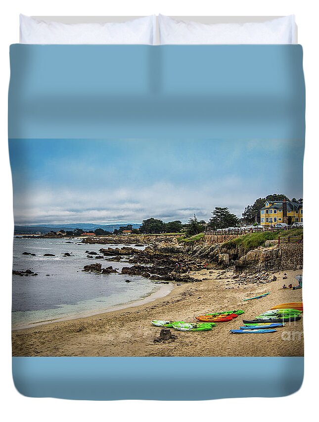 Beach Duvet Cover featuring the photograph Lover's Point by David Levin