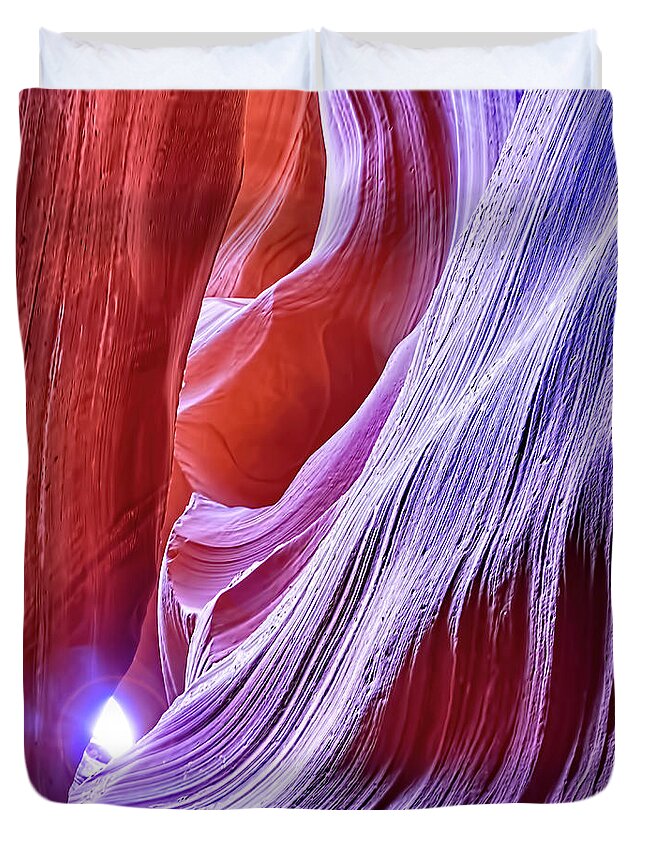 Miscellaneous Duvet Cover featuring the photograph Lower Antelope Canyon 1 by Tom Watkins PVminer pixs