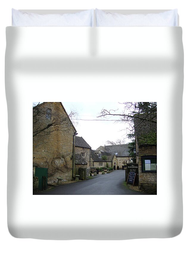 Lower Slaughters Duvet Cover featuring the photograph Lower Slaughters by Roxy Rich