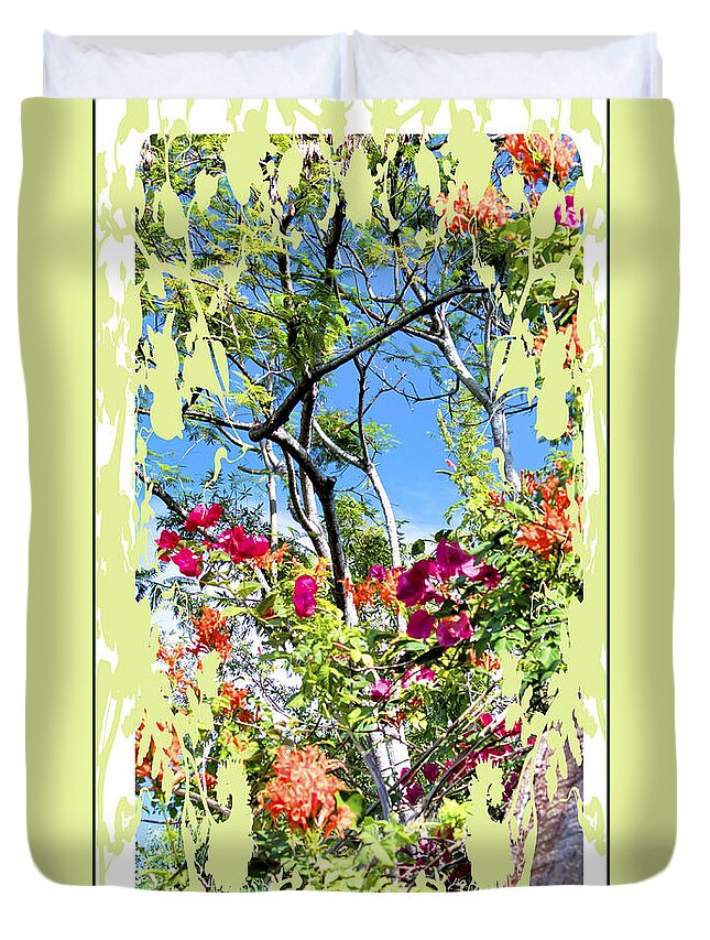 Lush Duvet Cover featuring the photograph Lush Tropical Afternoon by A Macarthur Gurmankin