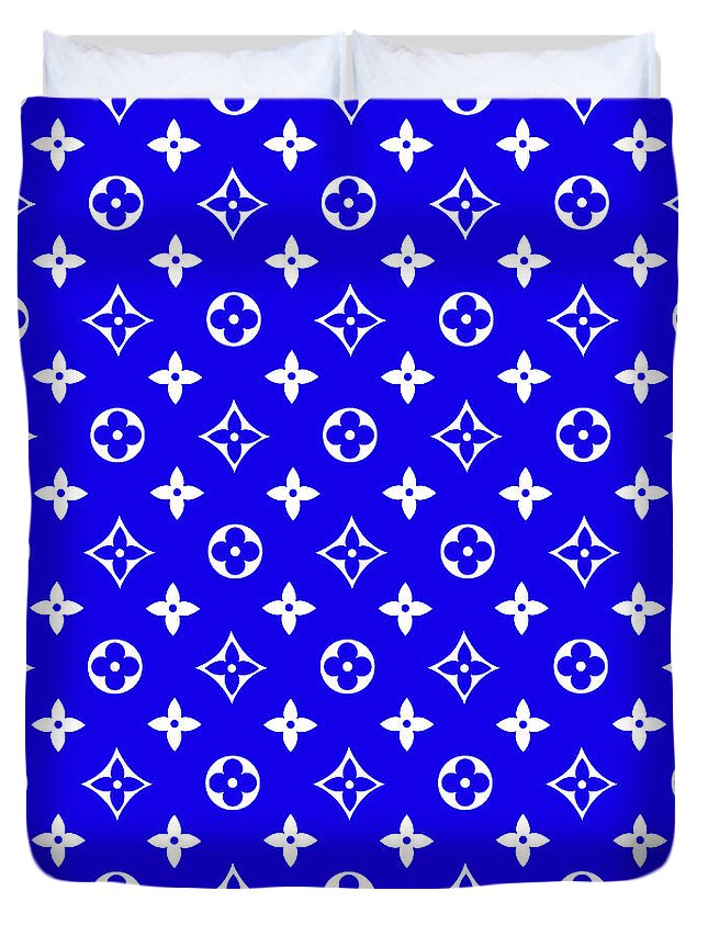 LV Blue Art Duvet Cover by DG Design - Pixels