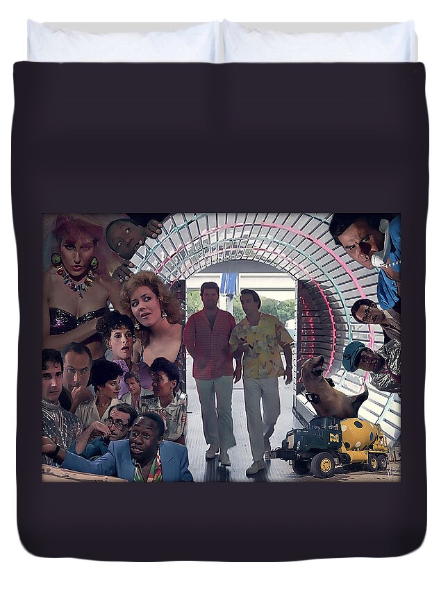 Miami Vice Duvet Cover featuring the digital art Made For Each Other by Mark Baranowski