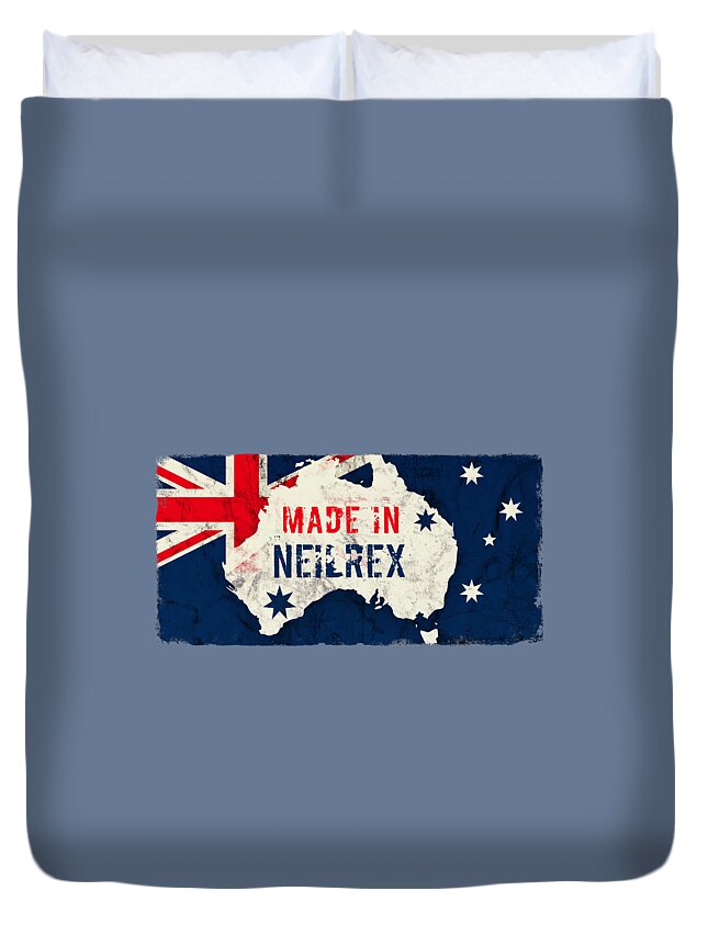 Neilrex Duvet Cover featuring the digital art Made in Neilrex, Australia by TintoDesigns
