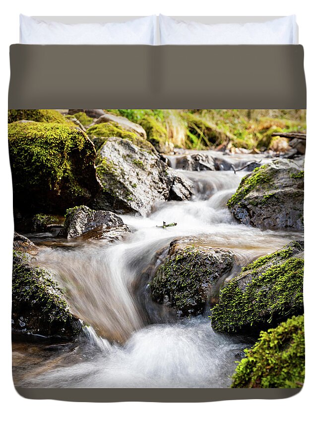 Stream Duvet Cover featuring the photograph Maelstrom by Gavin Lewis