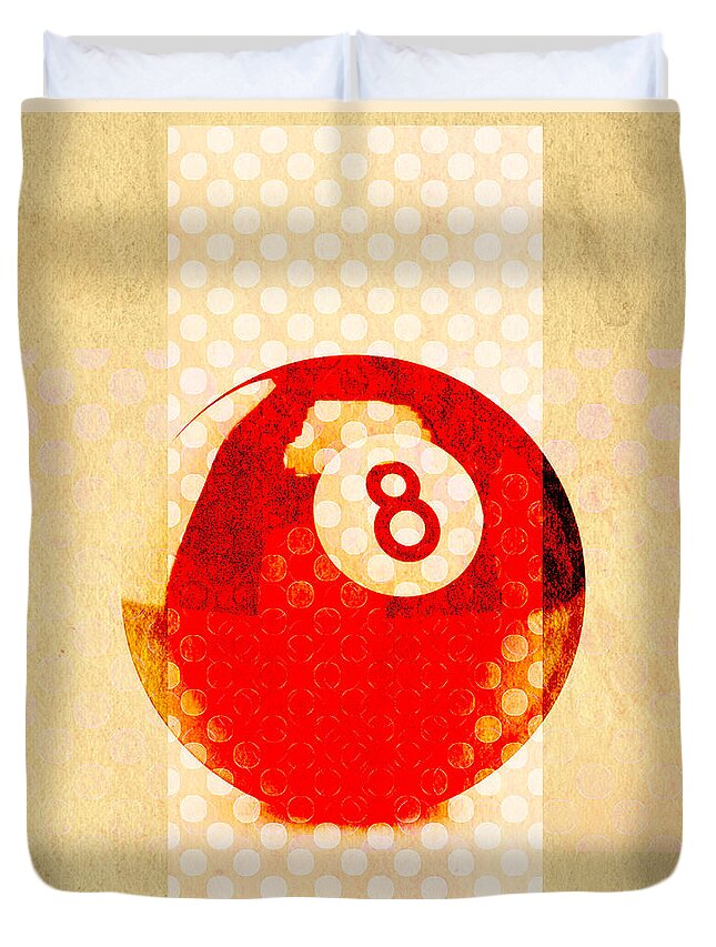 Eight Duvet Cover featuring the photograph Magic Eight Ball Polka Dot by Edward Fielding