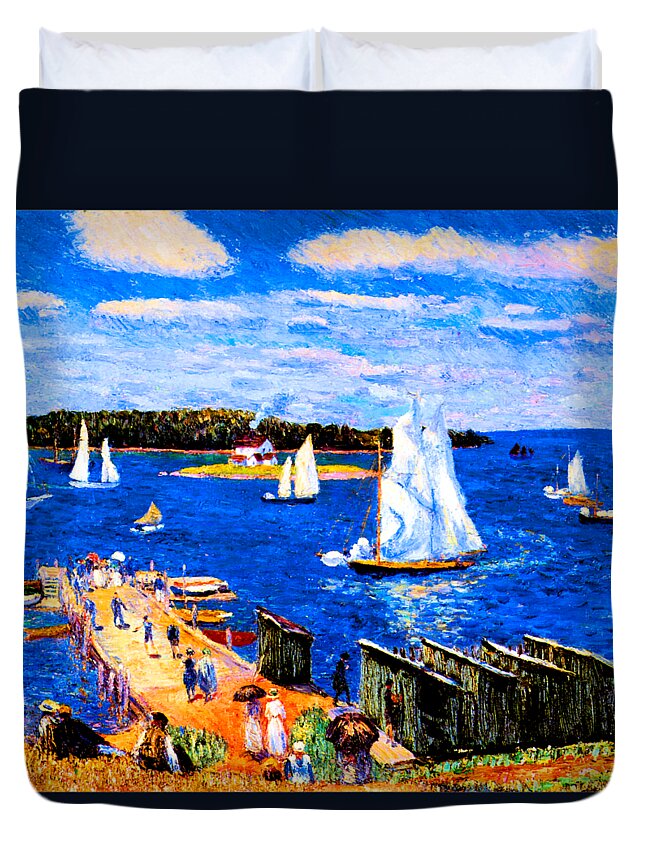 Glackens Duvet Cover featuring the painting Mahone Bay 1911 by William James Glackens